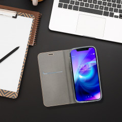 Peňaženkové puzdro LUNA Book Gold na Apple iPhone 14 Plus Elegant  Strieborný