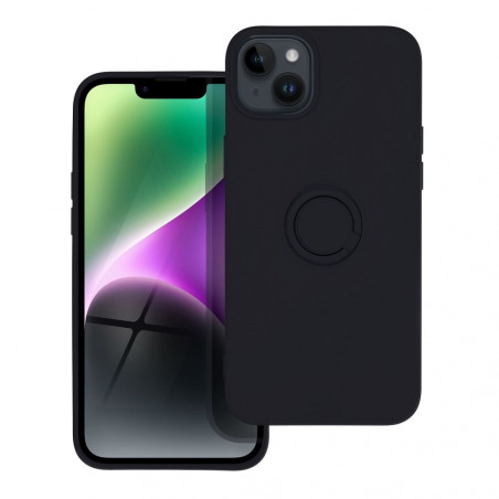 Kryt Silicone ring na Apple iPhone 14 Plus Čierny