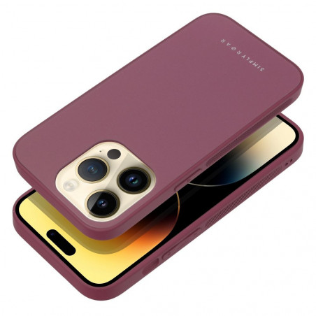 Kryt Roar Matte Glass na Apple iPhone 14 Štýlový  Vinovo červený