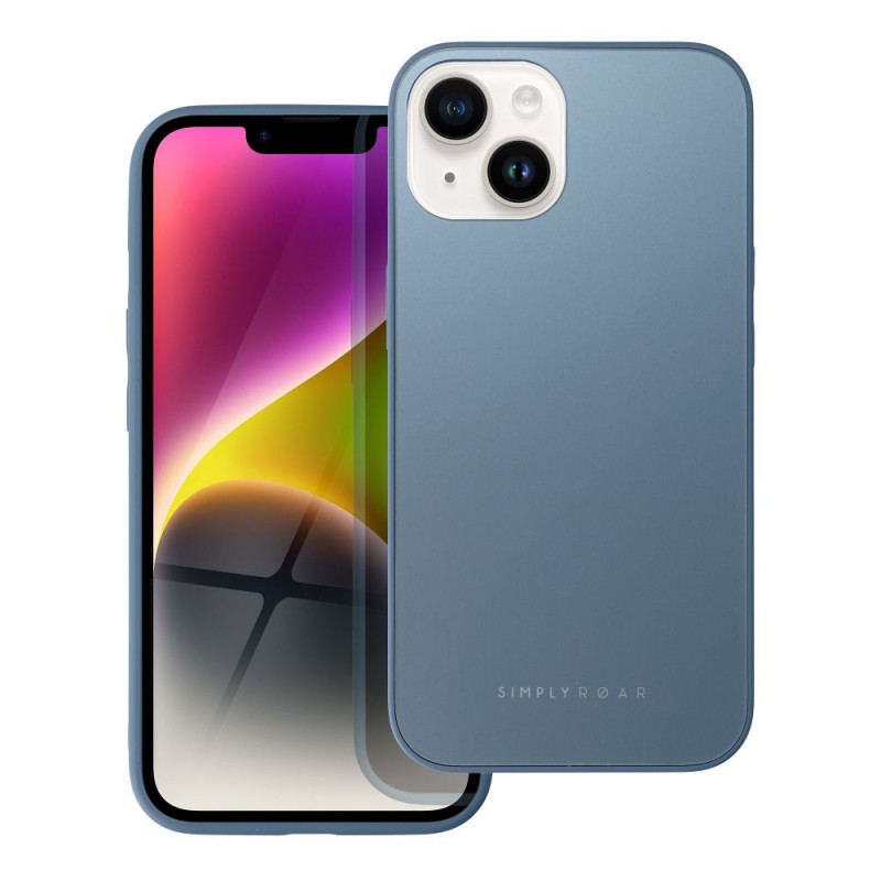 Kryt Roar Matte Glass na Apple iPhone 14 Štýlový  Modrý