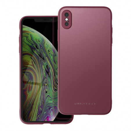Kryt Roar Matte Glass na Apple iPhone X Štýlový Vinovo červený