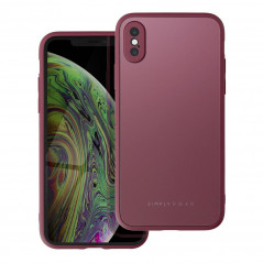 Kryt Roar Matte Glass na Apple iPhone X Štýlový Vinovo červený