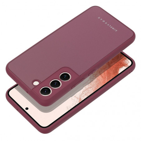 Kryt Roar Matte Glass na Samsung Galaxy A03s Štýlový Vinovo červený