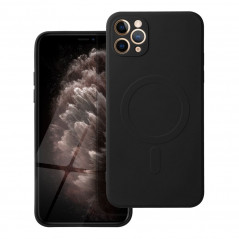 Kryt Silicone Mag Cover na Apple iPhone 11 Pro Max MagSAFE Čierny