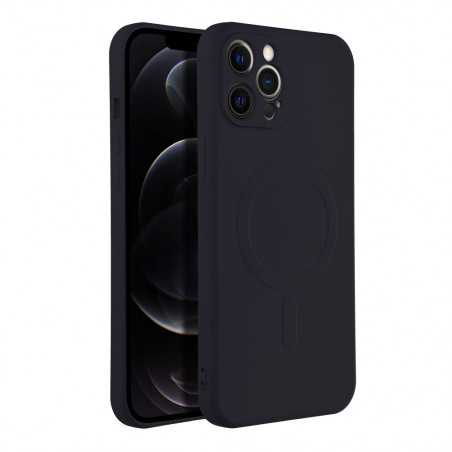 Kryt Silicone Mag Cover na Apple iPhone 12 Pro Max MagSAFE  Čierny