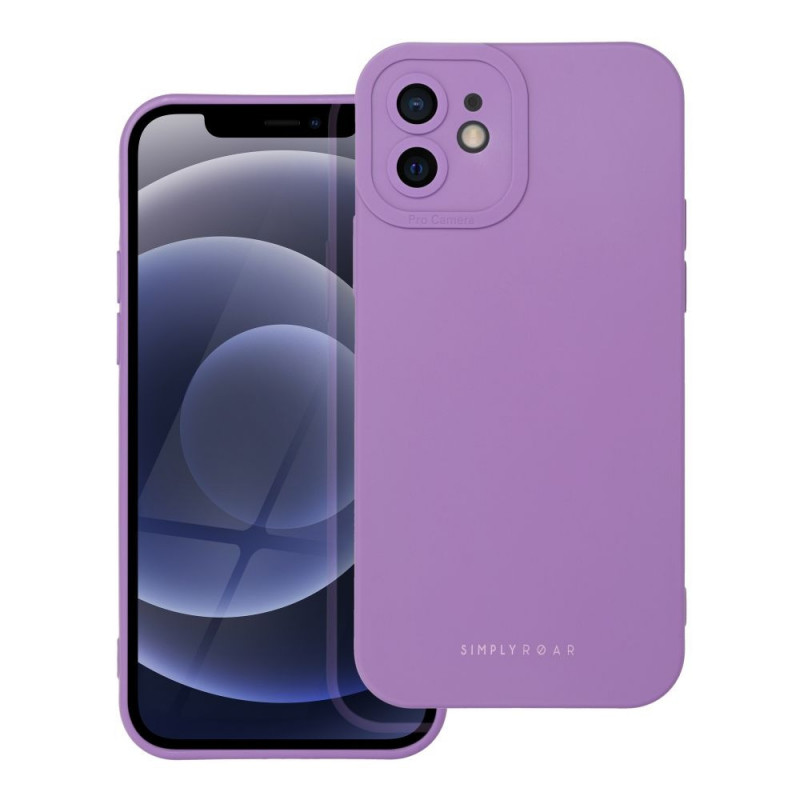 Kryt Roar Luna na Apple iPhone 12 Jednofarebný, Štýlový, Estetický doplnok  Fialový (Violet)