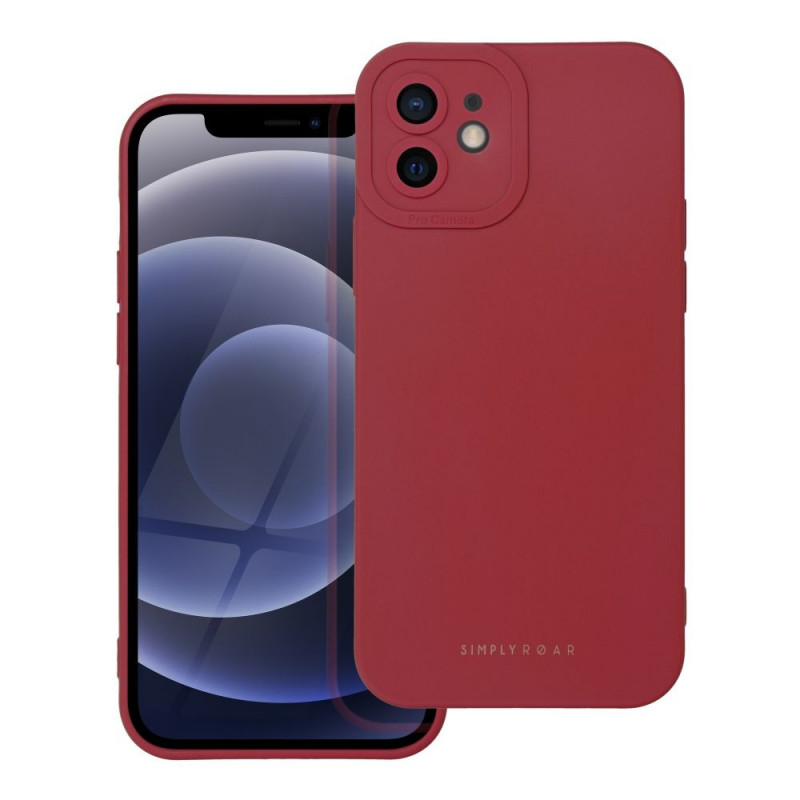Kryt Roar Luna na Apple iPhone 12 Jednofarebný, Štýlový, Estetický doplnok  Červený