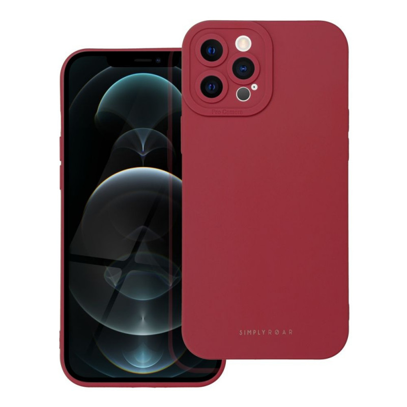 Kryt Roar Luna na Apple iPhone 12 Pro Max Jednofarebný, Štýlový, Estetický doplnok  Červený