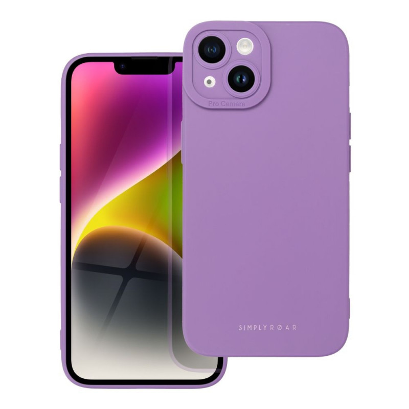Kryt Roar Luna na Apple iPhone 14 Jednofarebný, Štýlový, Estetický doplnok  Fialový (Violet)