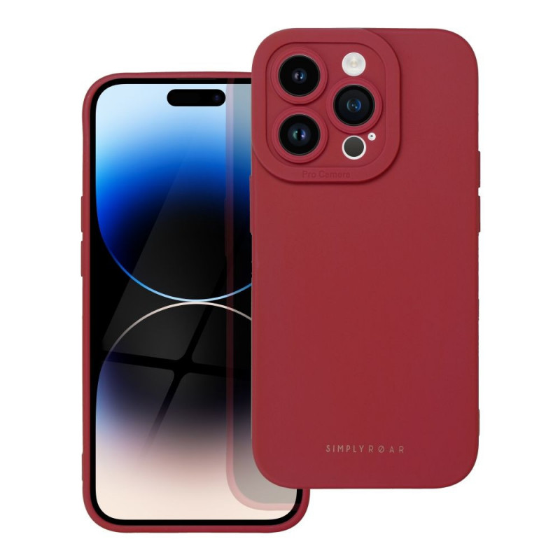 Kryt Roar Luna na Apple iPhone 14 Pro Jednofarebný, Štýlový, Estetický doplnok  Červený
