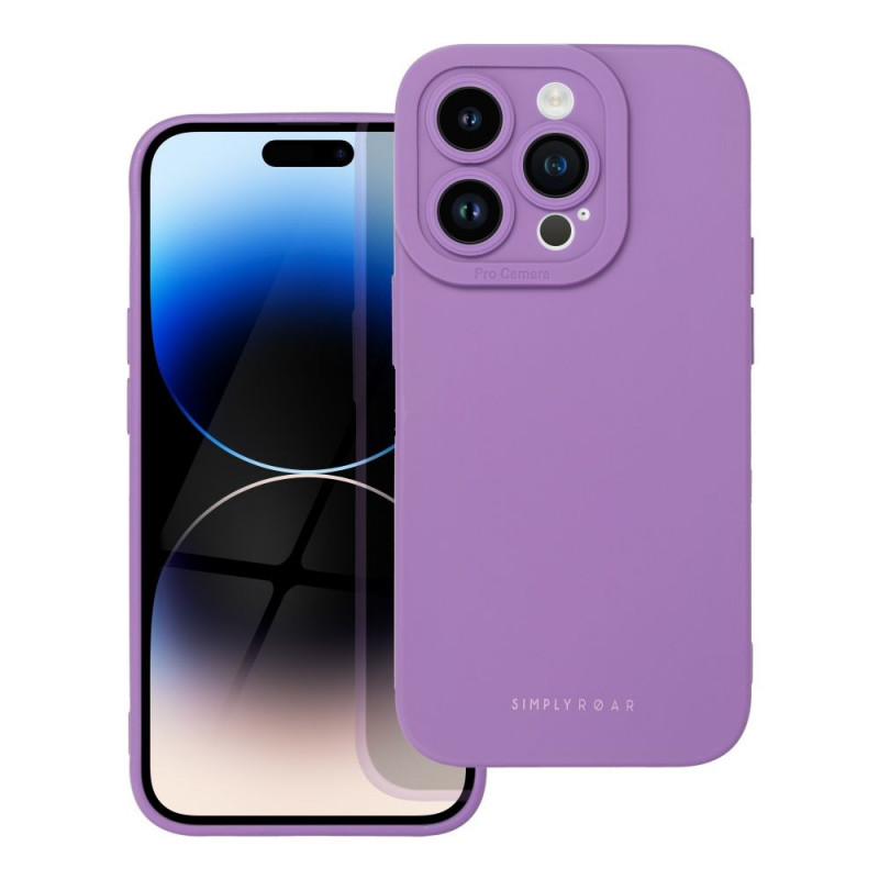 Kryt Roar Luna na Apple iPhone 14 Pro Jednofarebný, Štýlový, Estetický doplnok  Fialový (Violet)