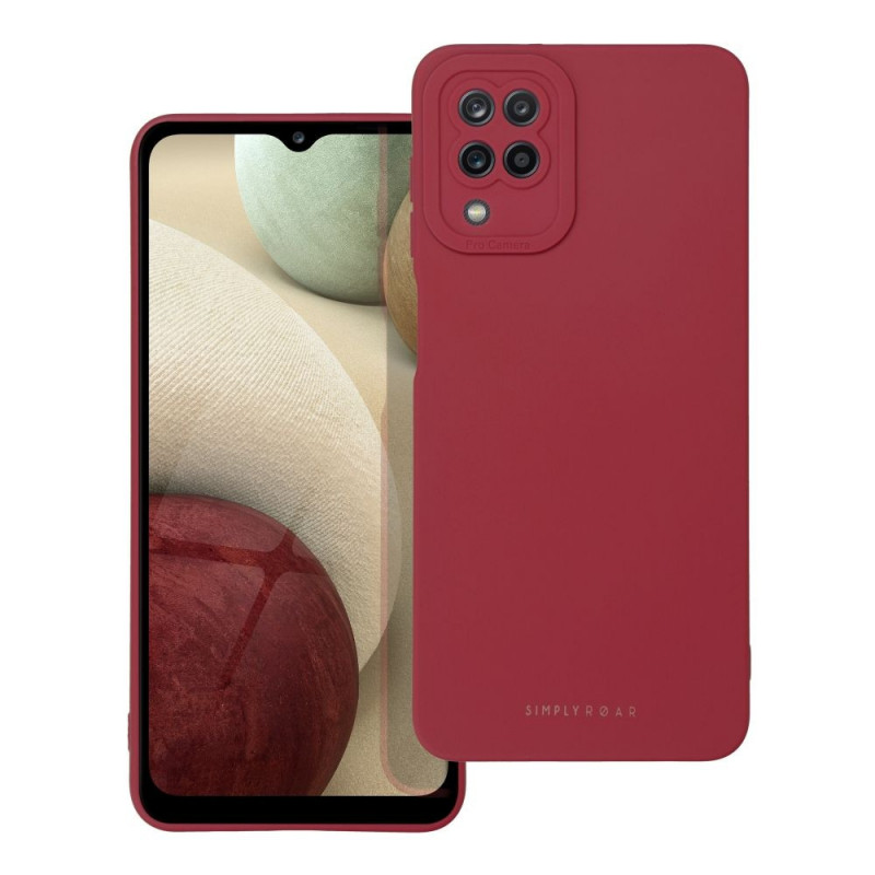 Kryt Roar Luna na Samsung Galaxy A12 Jednofarebný, Štýlový, Estetický doplnok  Červený
