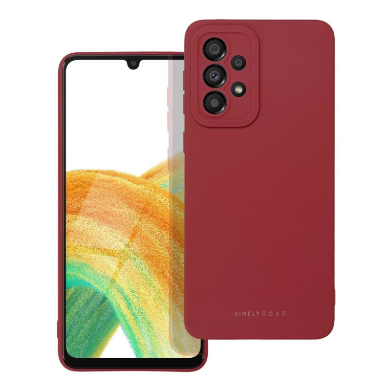 Kryt Roar Luna na Samsung Galaxy A33 Jednofarebný, Štýlový, Estetický doplnok  Červený