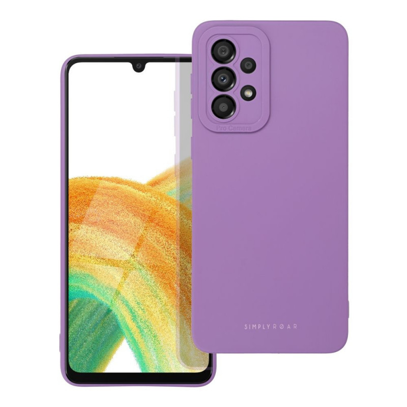 Kryt Roar Luna na Samsung Galaxy A33 Jednofarebný, Štýlový, Estetický doplnok  Fialový (Violet)