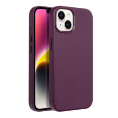 Kryt Leather Mag Cover na Apple iPhone 14 Elegant  MagSAFE  Tmavo fialový (violet)
