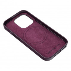 Kryt Leather Mag Cover na Apple iPhone 14 Elegant  MagSAFE  Tmavo fialový (violet)