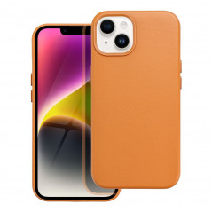 Kryt Leather Mag Cover na Apple iPhone 14 Elegant  MagSAFE  Oranžový