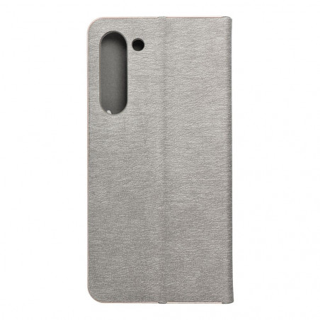 Peňaženkové puzdro LUNA Book Gold na Samsung Galaxy S23 Plus 5G Elegant Strieborný