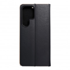 Peňaženkové puzdro LUNA Book Gold na Samsung Galaxy S23 Ultra 5G Elegant Čierny