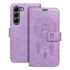 Peňaženkové puzdro MEZZO Book na Samsung Galaxy S23 5G Lapač snov Fialový (Purple)