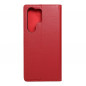 Peňaženkové puzdro Leather case SMART PRO na Samsung Galaxy S23 Ultra 5G Elegant  Vinovo červený