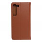 Peňaženkové puzdro Leather case SMART PRO na Samsung Galaxy S23 5G Elegant  Hnedý