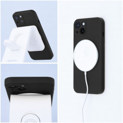 Kryt Silicone Mag Cover na Apple iPhone 14 MagSAFE  Čierny