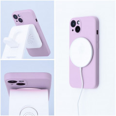 Kryt Silicone Mag Cover na Apple iPhone 14 MagSAFE  Ružový