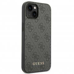 Kryt Guess 4G Gold Logo na Apple iPhone 14 Plus Elegant  Šedý