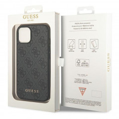 Kryt Guess 4G Gold Logo na Apple iPhone 14 Plus Elegant  Šedý