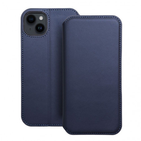 Peňaženkové puzdro Dual Pocket book na Apple iPhone 14 Plus Tmavší modrý
