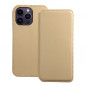 Peňaženkové puzdro Dual Pocket book na Apple iPhone 14 Pro Max Zlatý