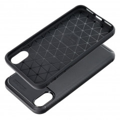 Kryt Carbon premium na Apple iPhone X Elegant  Čierny