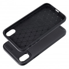 Kryt Carbon premium na Apple iPhone XR Elegant  Čierny
