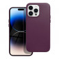 Kryt Leather Mag Cover na Apple iPhone 14 Pro Max Elegant  MagSAFE  Tmavo fialový (violet)