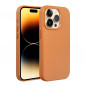 Kryt Leather Mag Cover na Apple iPhone 14 Pro Elegant  MagSAFE  Oranžový
