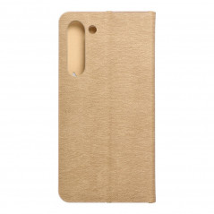 Peňaženkové puzdro LUNA Book Gold na Samsung Galaxy S23 Plus 5G Elegant Zlatý
