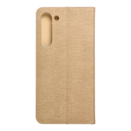 Peňaženkové puzdro LUNA Book Gold na Samsung Galaxy S23 Plus 5G Elegant Zlatý