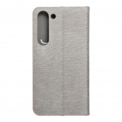 Peňaženkové puzdro LUNA Book Gold na Samsung Galaxy S23 5G Elegant Strieborný
