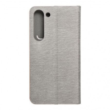 Peňaženkové puzdro LUNA Book Gold na Samsung Galaxy S23 5G Elegant Strieborný