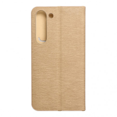 Peňaženkové puzdro LUNA Book Gold na Samsung Galaxy S23 5G Elegant Zlatý