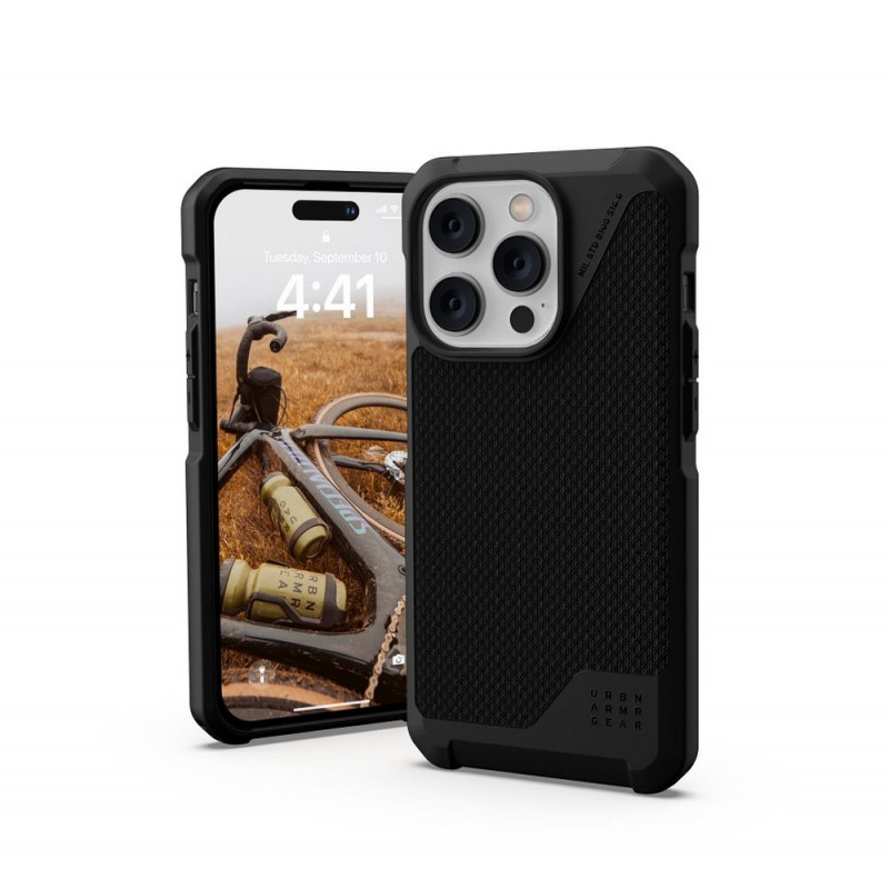 Kryt Urban Armor Gear Metropolis LT na Apple iPhone 14 Pro Prémiové puzdro  Kevlarovo čierny