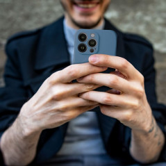 Kryt Silicone Mag Cover na Apple iPhone 14 Pro Max MagSAFE  Modrý