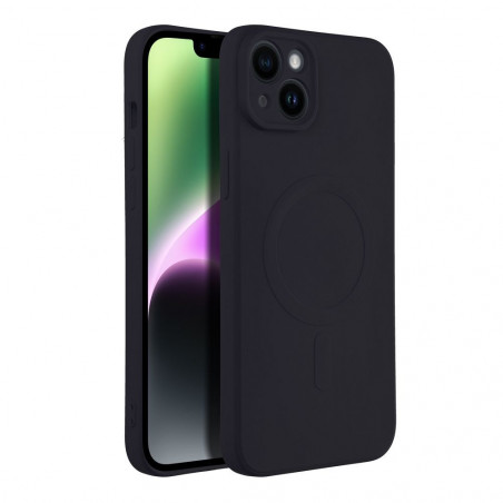 Kryt Silicone Mag Cover na Apple iPhone 14 Plus MagSAFE  Čierny