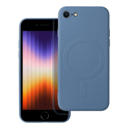 Kryt Silicone Mag Cover na Apple iPhone SE 2022 5G MagSAFE Modrý