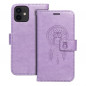 Peňaženkové puzdro MEZZO Book na Apple iPhone 12 Lapač snov  Fialový (Purple)