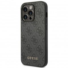 Kryt Guess 4G Gold Logo na Apple iPhone 14 Pro Max Elegant Šedý