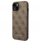 Kryt Guess 4G Gold Logo na Apple iPhone 14 Elegant  Hnedý