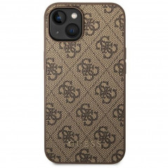 Kryt Guess 4G Gold Logo na Apple iPhone 14 Elegant  Hnedý