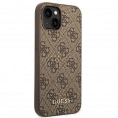 Kryt Guess 4G Gold Logo na Apple iPhone 14 Elegant  Hnedý